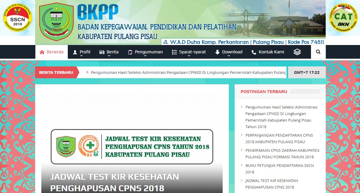 Jadwal dan Lokasi Tes Kompetensi Dasar CPNS Kabupaten Pulau Pisang Tahun 2018