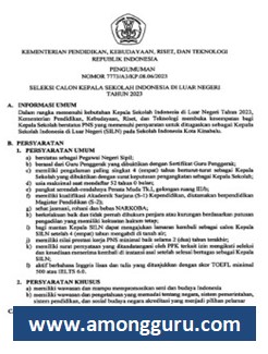 Seleksi Calon Kepala Sekolah Indonesia di Luar Negeri (SILN) Tahun 2023