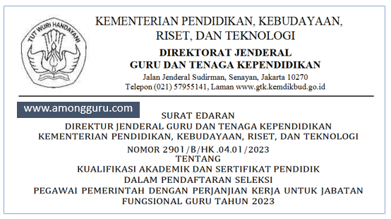 Kualifikasi Akademik dan Serdik Pendaftaran PPPK Jabatan Fungsional Guru 2023