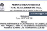 Pengumuman Hasil Seleksi Administrasi PPPK Kabupaten Aceh Besar 2023